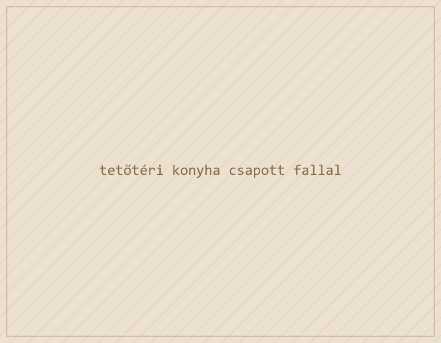 tetőtéri konyha csapott fallal